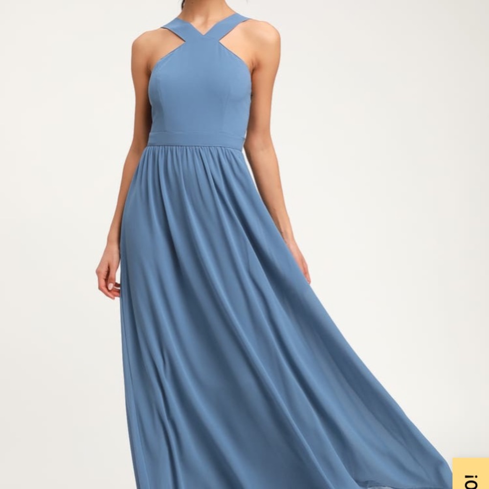 Brand New Slate Blue Maxi Dress
